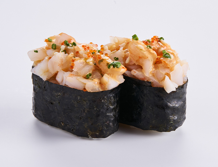 Острые суши с креветкой (2 шт)