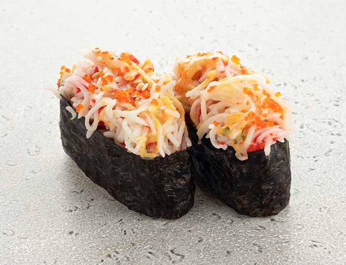 Острые суши с крабом (2 шт)