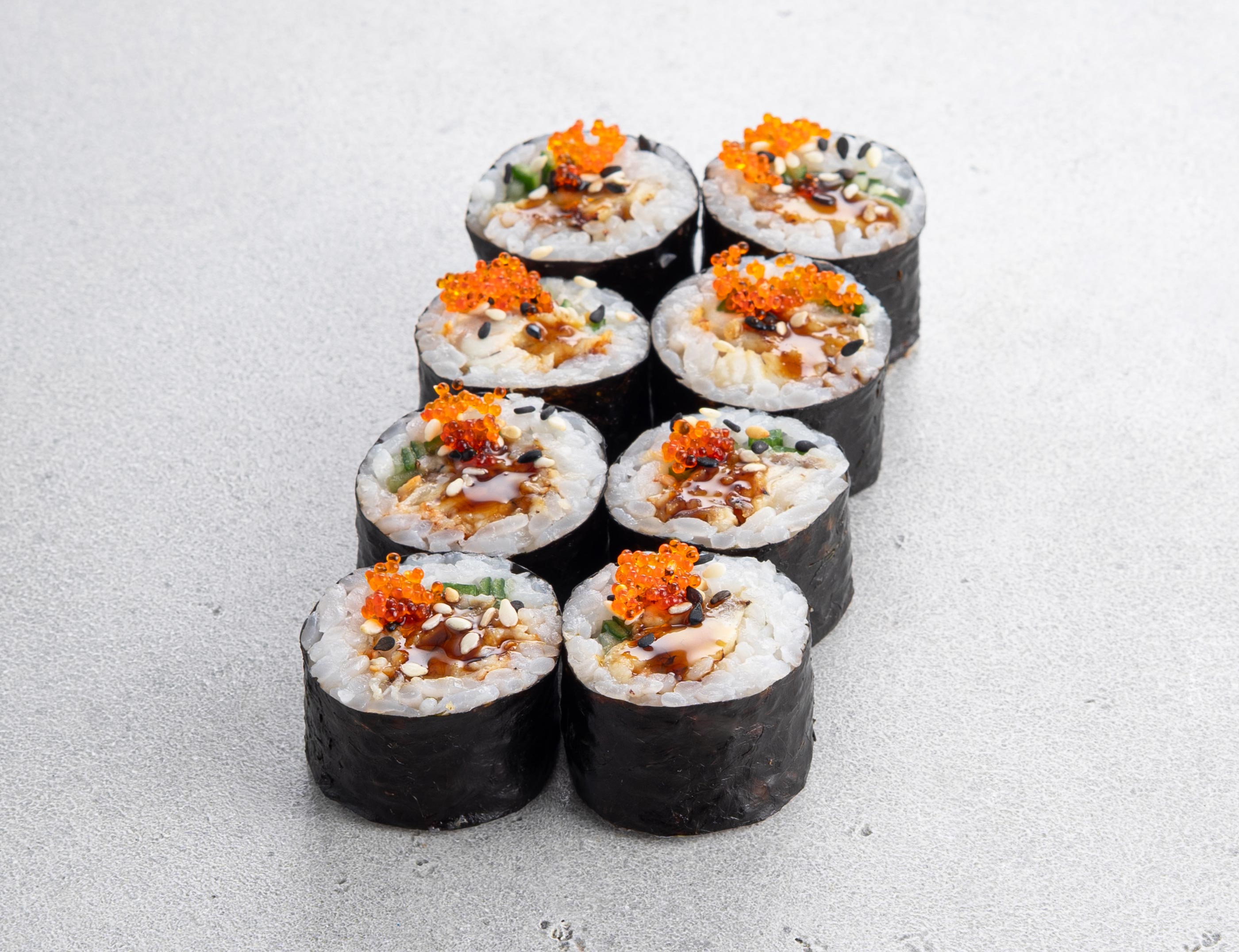 Миниролл Угорь с огурцом (8 шт)