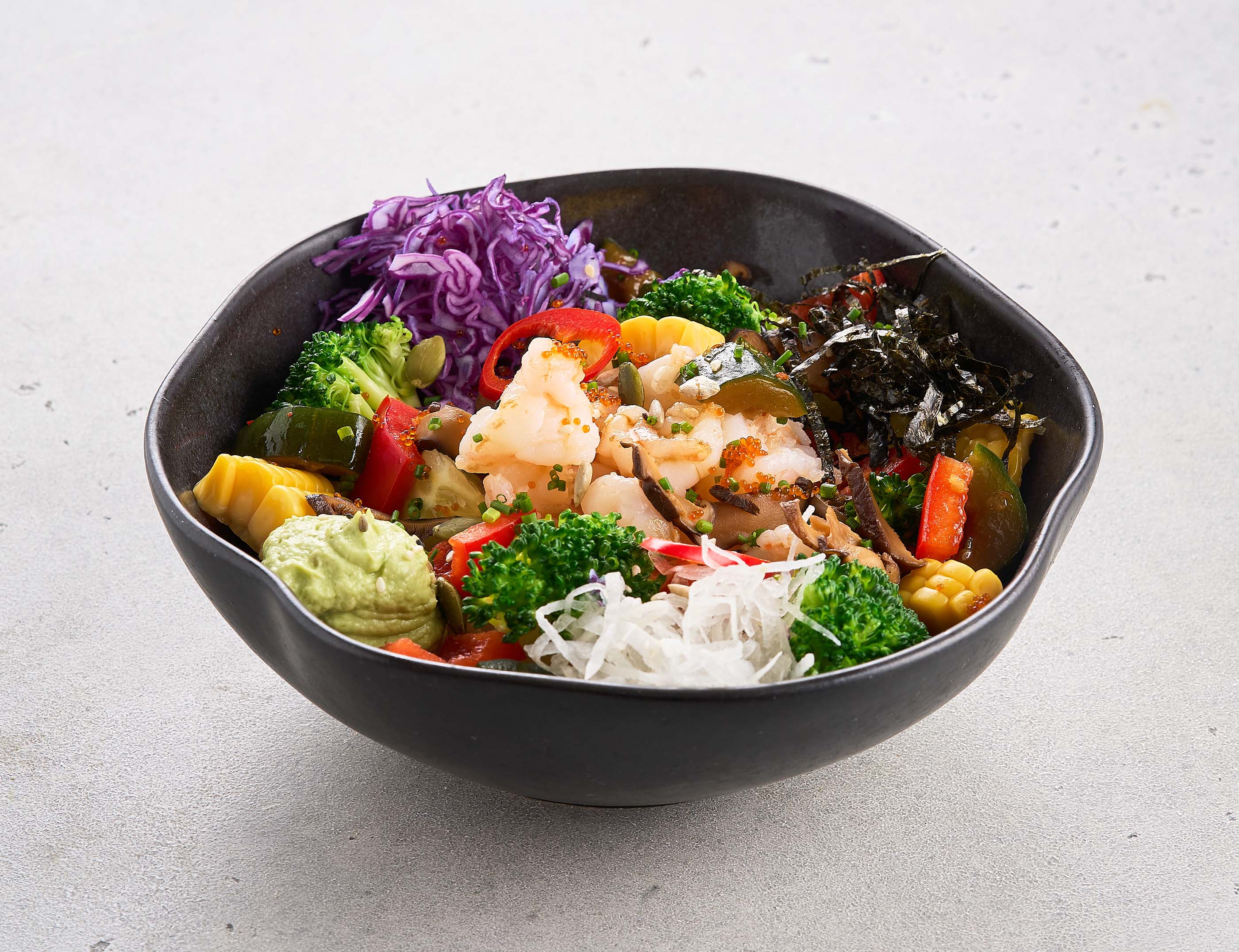 Поке с Тигровыми креветками