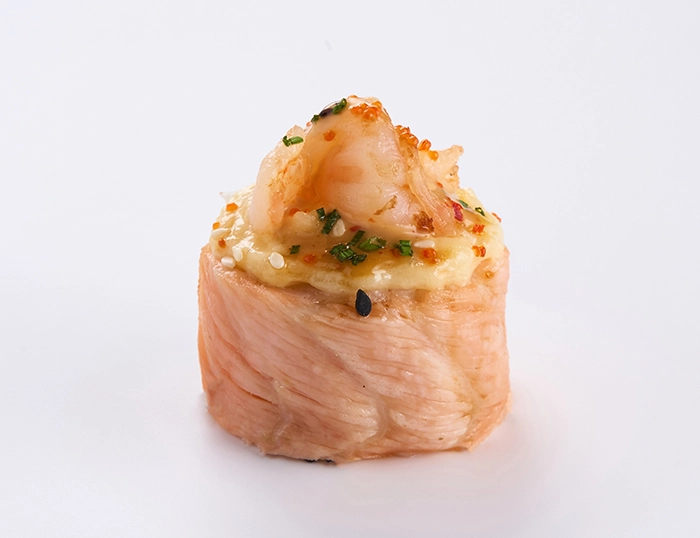 Запеченный ролл Филадельфия с креветкой (6 шт)