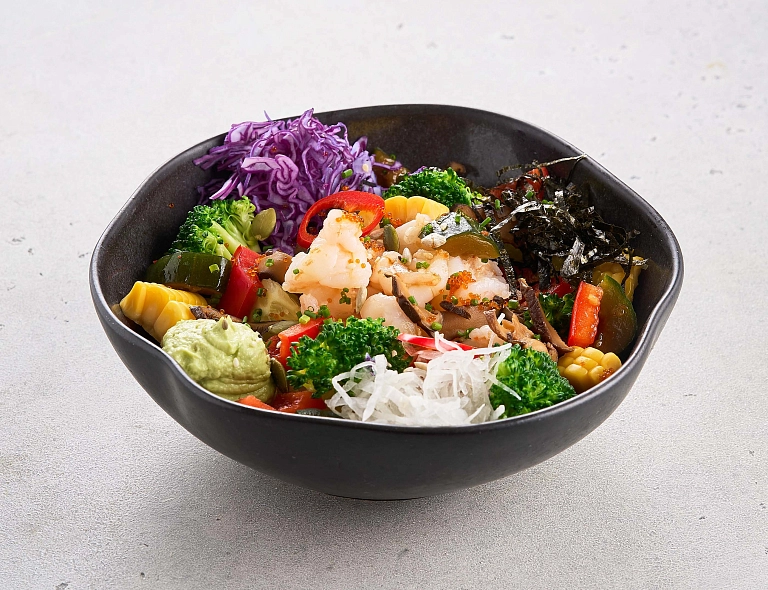 Поке с Тигровыми креветками