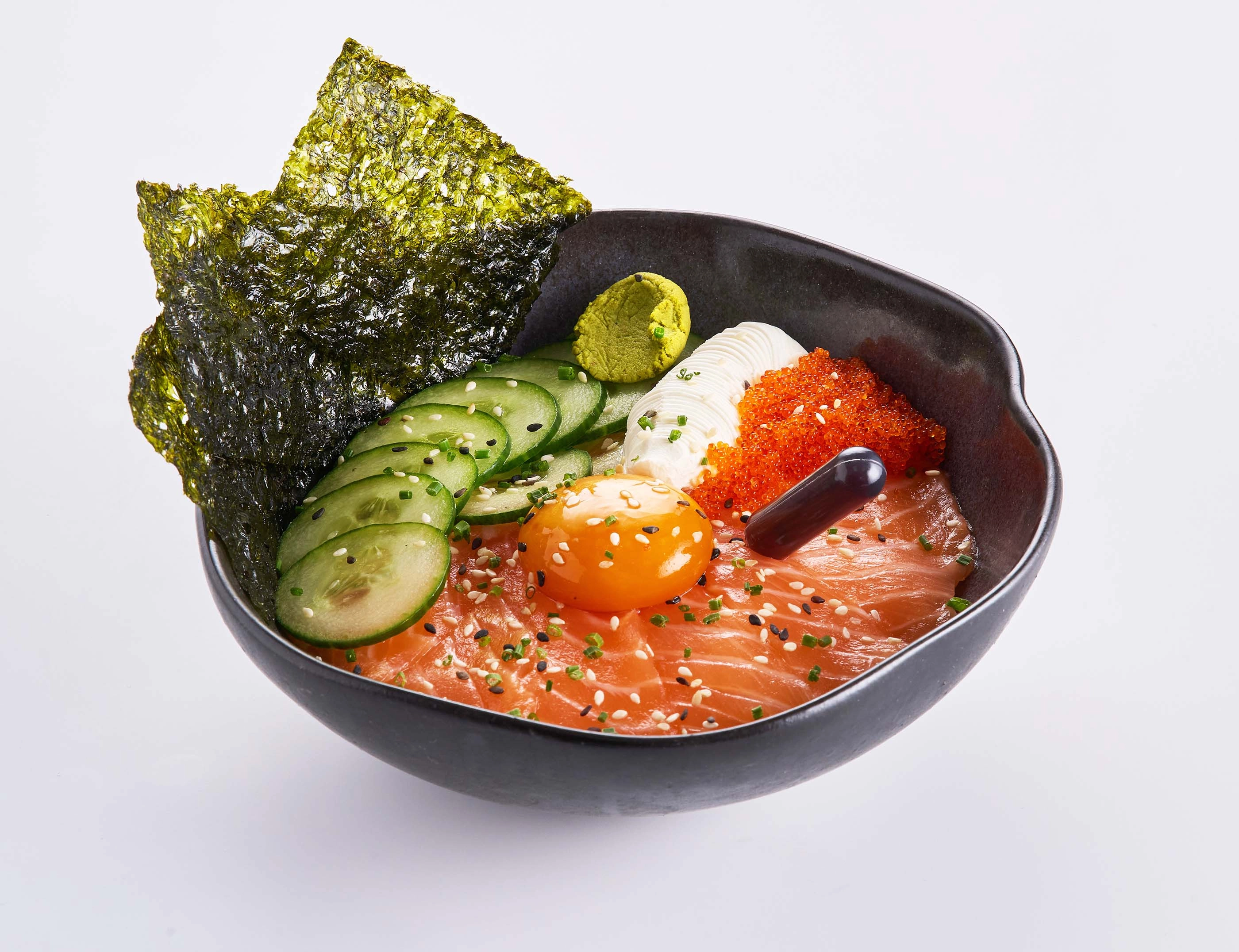 Донбури с лососем